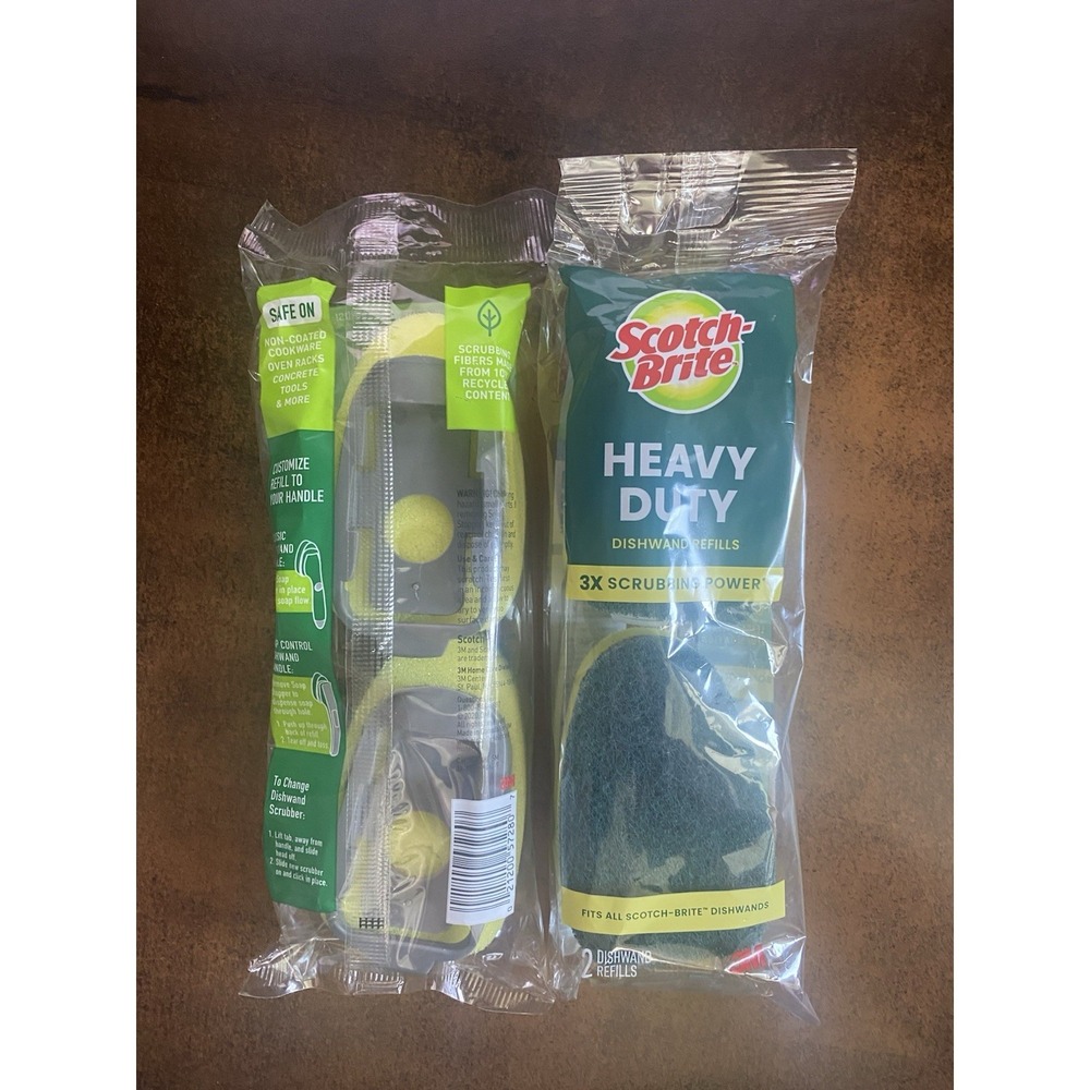 Scotch-Brite Heavy Duty Dishwand 4-Refills NEW SEALED